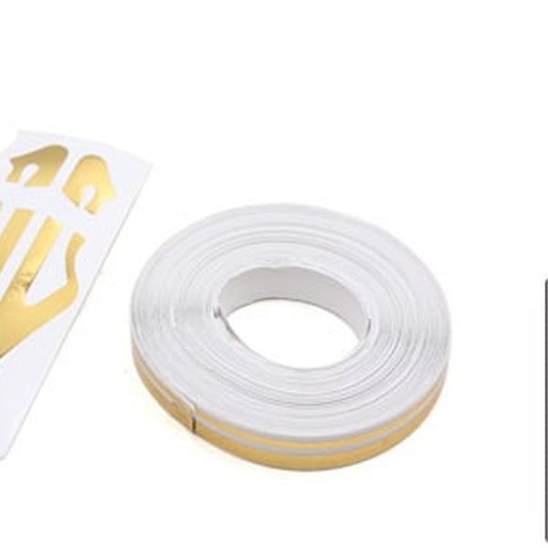 12mm Vinyl Striping Pin Stripe Double Line Tape Car Decal Sticker Gold Tone - Blue - Yellow - White