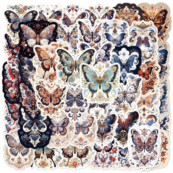 10-50Pcs Cartoon Butterfly Stickers Butterfly pattern Graffiti Stickers for DIY Luggage Laptop Skateboard Motorcycle Bicycle Stickers