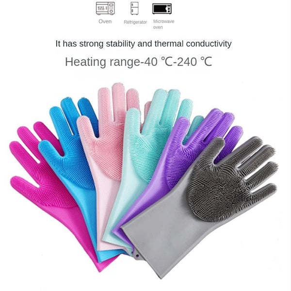 Multi Functional Silicone Kitchen Gloves Must Have for Cleaning Dishwashing Heat Resistance Durable and Versatile Household Gloves