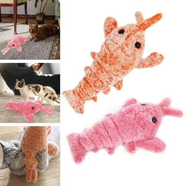 USB Charging Floppy Lobster Dog Toys Throbbing Pet Interactive Toys Dogs Cats Electric Jumping Cat Toy