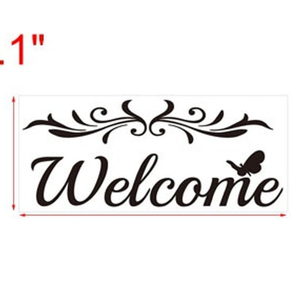 Welcome Wall Sticker Removable PVC Art Decals Door Home Office Decor