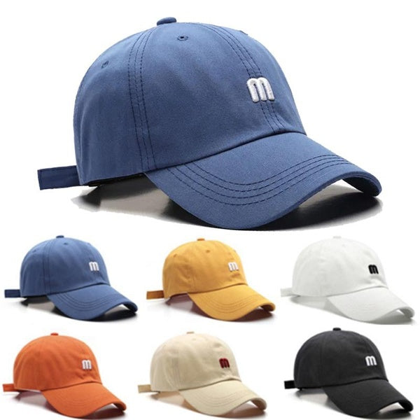 Creative M Embroidered Baseball Cap Casual Men Women's Hip Hop Hat Breathable Beach Travel Sunhat Adjustable Snapback Hats