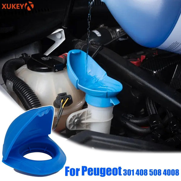 XUKEY Wiper Washer Fluid Reservoir Tank Bottle Cap Filler Lid Funnel Cover for Peugeot 301 307 308 408 508 3008 4008 For Citroen C5 C4L C2