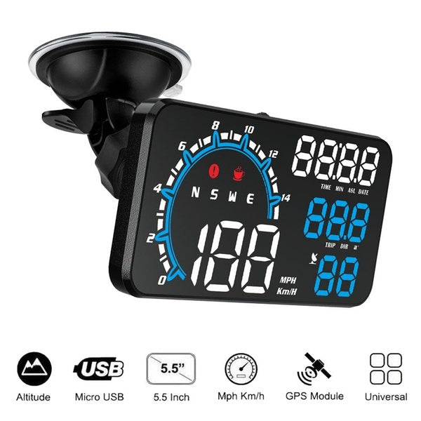 Informations de conduite précises en temps réel avec Majesun Car Electronics Compteur de vitesse numérique Alerte de survitesse GPS universelle Convi