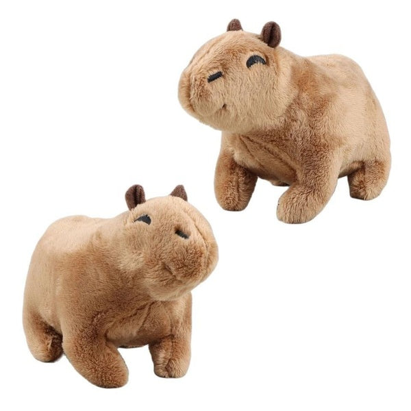 20cm Simulation Capybara Plush Toy Fluffy Capybara Doll Soft Stuffed Animal Toy Kids Birthday Gift Toy Home Room Decor