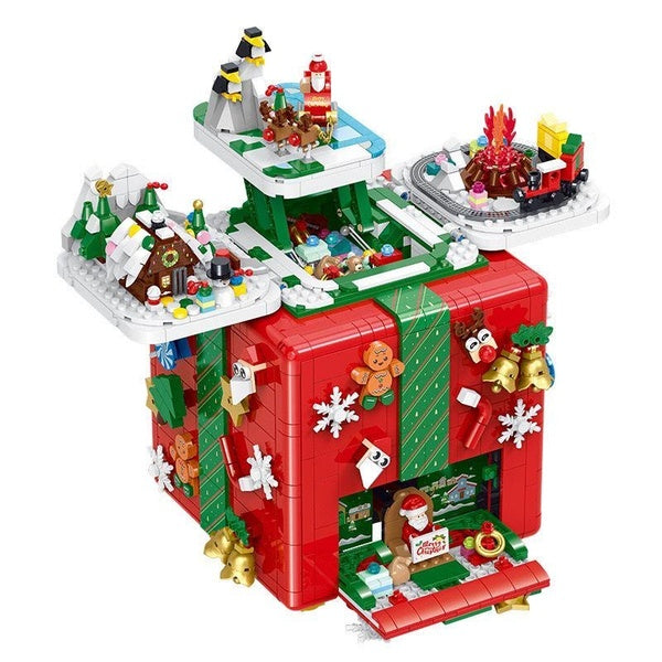 New 2866pcs Christmas Music Box Model Building Block Brick Educational Assembly Toy Children Christmas Gift