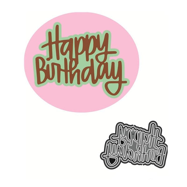 Happy Birthday Die Cuts for Card Making Metal Cutting Dies Stencils Word Embossing Template for DIY Scrapbooking Photo Album Paper Decorative…