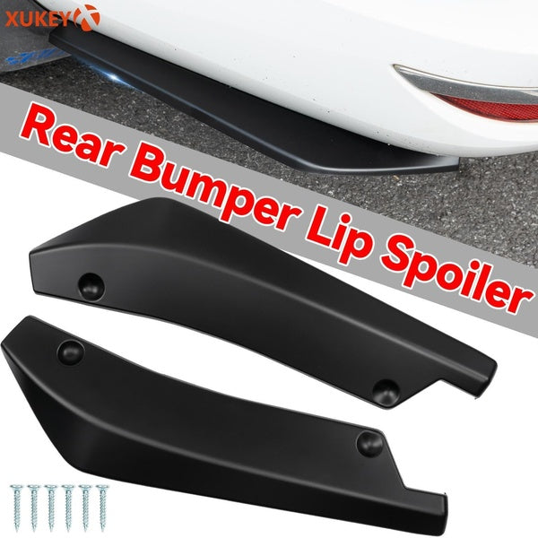 XUKEY 2X Universal Car Rear Bumper Lip Fin Angle Splitters Diffuser Bumper Lip Diffuser Splitter Spoiler Scratch Anti-crash Protector
