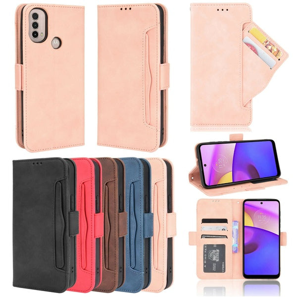 Flip Card Holder Wallet Leather Phone Case for Motorola Moto G Pure - G9 Power - G9 Plus - G9 Play - E40 - Edge 20 Pro Fusion Lite - E20 G50 5G - G30