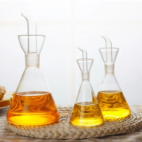 1PC 500ml-250ml-125ml Glass Olive Oil Bottle Leak-Proof Drops Edible Oil Vinegar Soy Sauce Spice Jar Pot OK 0359