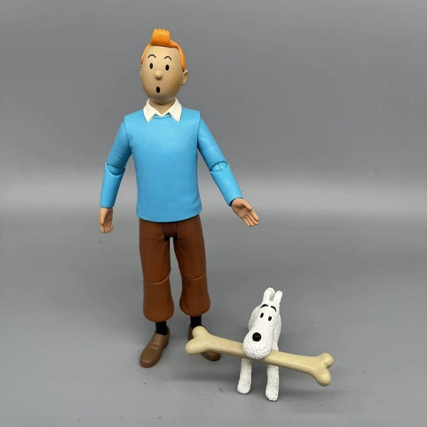 The Adventures Of Tintin 7" action figure Tintin And Milou Dog Toy Cartoon Collection Les Aventures de Tintin et Milou