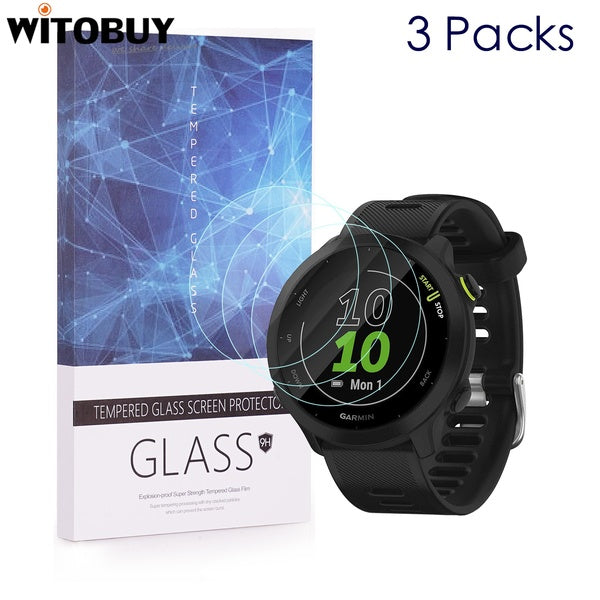 3 Packs Screen Protector For Garmin Forerunner 55 9H Hardness Tempered Glass