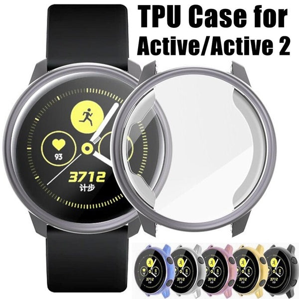 Case for Samsung Galaxy Watch Active 2 40mm 44mm Soft All-Around TPU Bumper Cover+Screen Protector Watch