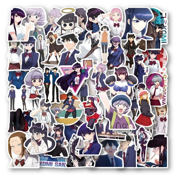 10-52pcs Anime Komi Can't Communicate stickers Shoko Komi graffiti Stickers for DIY Luggage Laptop Skateboard Motorcycle Stickers