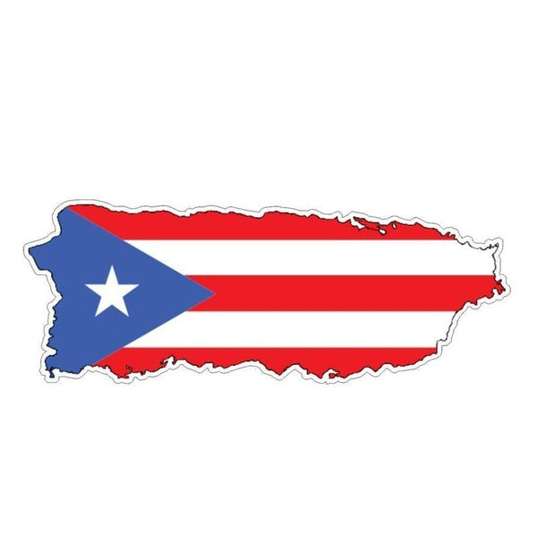 16CM*6CM Puerto Rico Porto Flag Map Car Sticker Motorcycle Decal Accessories 6-0833