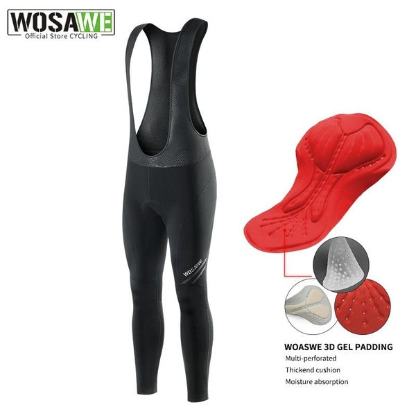 WOSAWE hommes cyclisme pantalons thermique polaire hiver cyclisme cuissard vtt vélo de route longues Leggings course vêtements