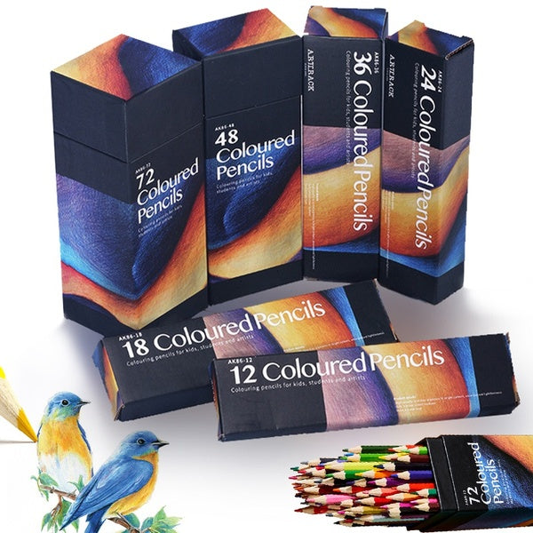 Professional Vibrant Colored Sketching Pencil Set Soft Oil-based Cores Graphite Watercolor Pencils Writing Coloring Books Drawing Pen Beginners Artis