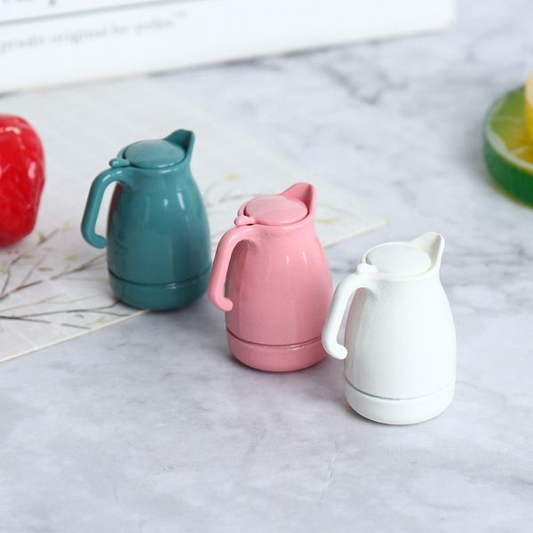 Dollhouse Miniature Mini Colorful Metal Kettle for Dolls House Decor
