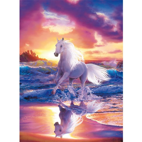 DIY 5D Horse Pattern Diamond Painting Full Drill with Number Kits Home and Kitchen Fashion Crystal Rhinestone Cross Stitch Embroidery Paintings Canva