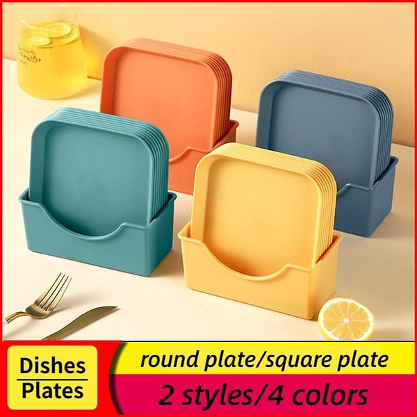 Bone-spitting plate Bone-spitting plate Household snack small plate Salted vegetable plate Plastic snack cake plate Table garbage plate