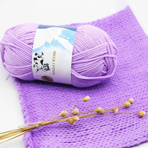 Milk Cotton Crochet Yarn Anti-Pilling Fine Quality Hand Knitting Thread For Cardigan Scarf Hat Sweater Doll