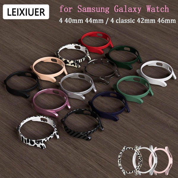 LEIXIUER All-around Bumper Cover for Samsung Galaxy watch 4 40mm 44mm - 4 classic 46mm 42mm Anti-scratch PC Case Watch Accessories