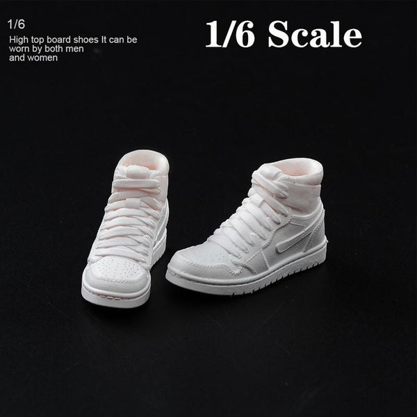 1-6 Scale White Sports Shoes Lovers Shoes Model Fit 12 inch Action Figure Dolls Shoes Accessories