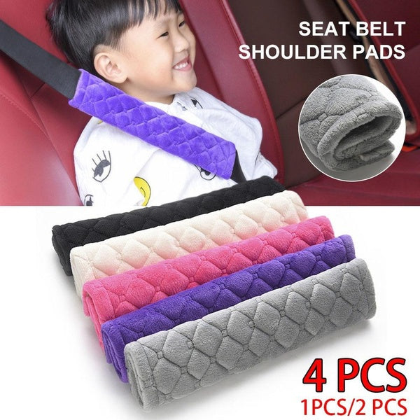 4-2-1pcs Seat Belt Covers Soft Velvet Car Shoulder Pad for Kids Adults Youth Car SUV Truck Airplane Camera Backpack Straps Auto Interior Accessories