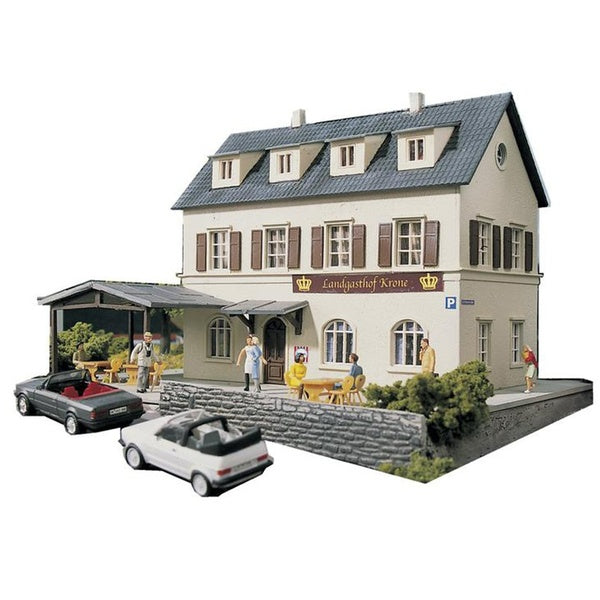 1:87 Assembled Architectural Model ABS Building Town Hotel Model Building Street Railway Layout Toys