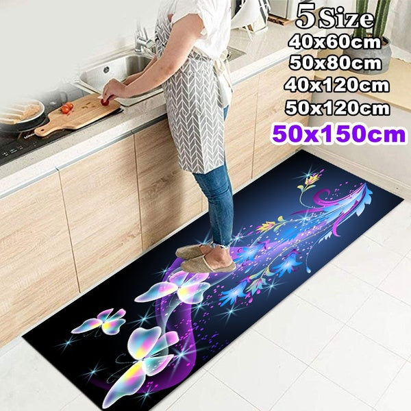 Kitchen Floor Mats Carpet Door Entrance Mats Oil and Waterproof Floor Mats Living Room Kitchen Carpets sizes：40x60cm-50x80cm-40x120cm-50x120cm-50x150