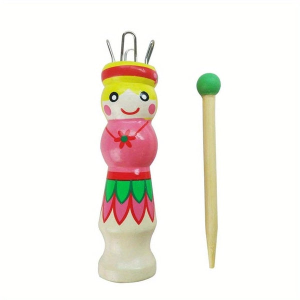 1pc Wood Hand Knitting Doll Dolly Yarn Wool Knitter Hand Painting Rope Braided Maker DIY Knitting Tool Home DIY Accessories