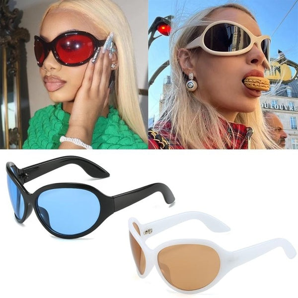Wrap Around Sports Sunglasses for Men Women Fashion Oval Big Frame Sunglasses for Running, Baseball Golf, Driving, Fishing, Riding, Mountain Bike, Hi