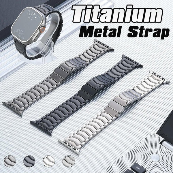 Titanium Metal Strap for Smart Watch UItra 2-Ultra 49mm 9 8 7 SE 44mm 45mm 40mm 41mm 42mm 38mm for SmartWatch Series 6 5 4 3 2 1 ，Men Link Bracelet B