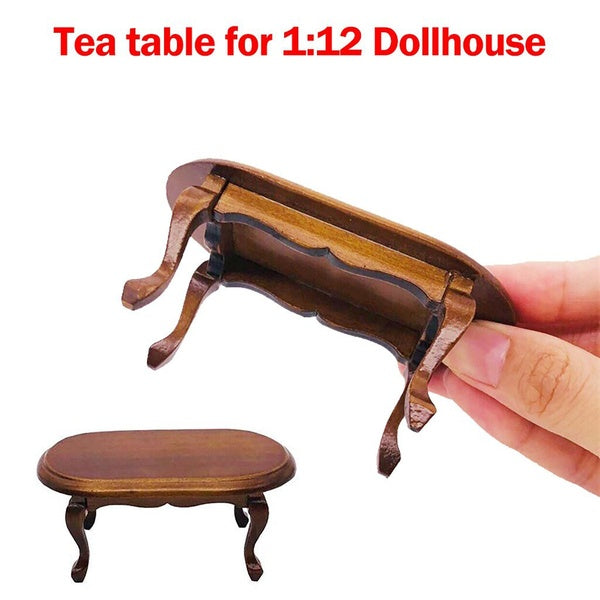 1-12 Mini Dollhouse Furniture Miniature Teatable Coffee Table Living Room Toy Doll House Accessories Simulation Kids Toy D9#