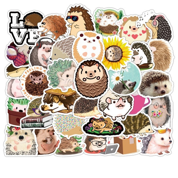 10-25-60pcs Cute Hedgehog stickers hedgehog graffiti Stickers for DIY Luggage Laptop Motorcycle Sticker