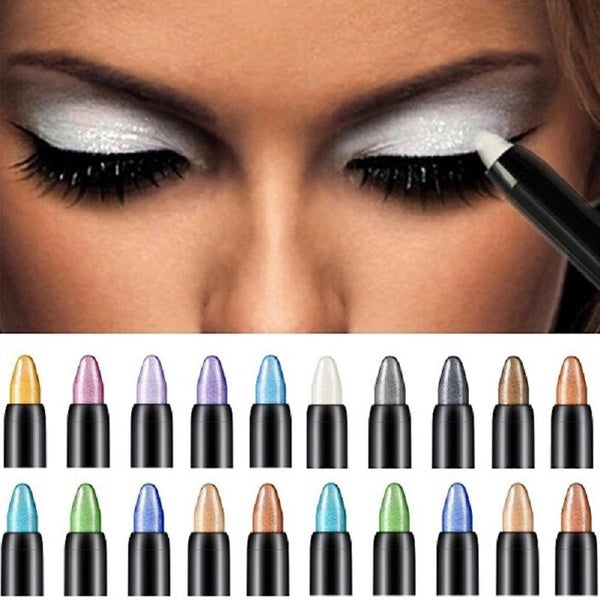 Beauty Highlighter Eyeshadow Pencil Cosmetic Glitter Eye Shadow Eyeliner Pen Eye Liner Blue Red Green Brown Eyeliner Color Liner