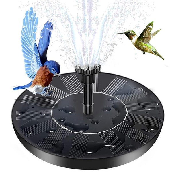 Solar Fountain, Solar Water Fountain with 6 Nozzles and Fixer, 6.3" Solar Fountain Pump for Bird Bath, Fish Tank, Garden, Pond, Pool and Aquarium