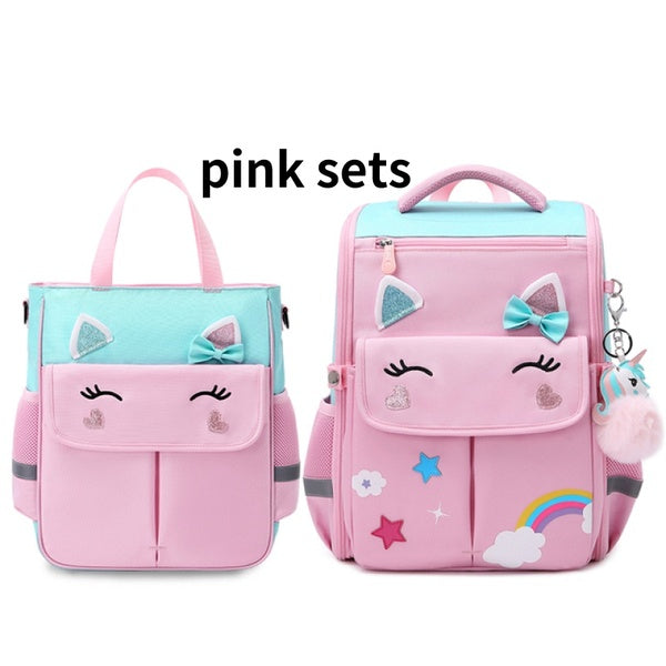 3D Girl School Bags Cute Cartoon Children Backpacks Waterproof Bag For Kids Orthopedic Back Primary School