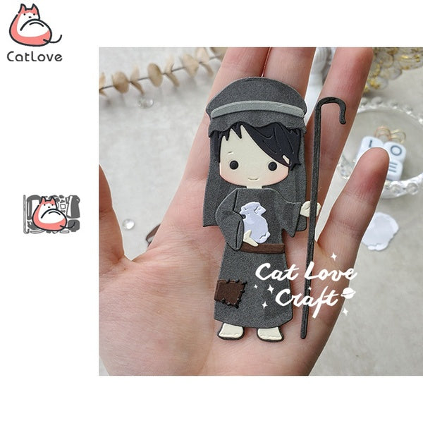 Shepherd Goatherd Metal Cutting Dies Scrapbooking Stencil Die Cuts Card Making DIY Decorative Craft Embossing New Dies For 2020