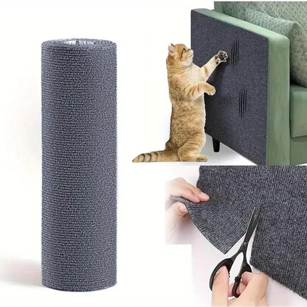 Cat Scratching Post Carpet Covered Self-Adhesive Cat Tree Shelves Replacement Parts Cuttable Mat Cat Scratcher For Couch Furniture DIY Protector
