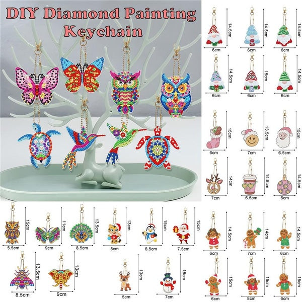 Christmas Butterfly Diamond Painting Pendant - Unique Keychain Gift Idea @#11