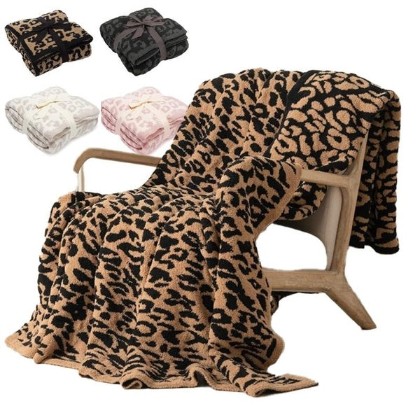 Flannel Fleece Leopard Print Throw Blanket, Premium Lightweight Super Soft Cozy Plush Blanket For Couch Sofa And Bed，The Best Gift For Christmas, Rel