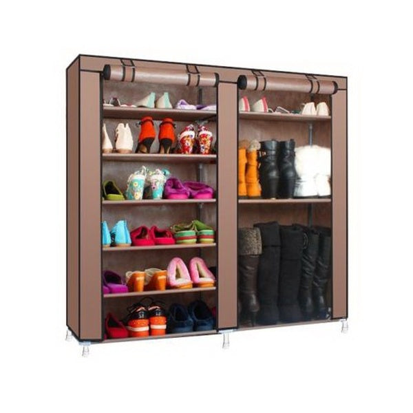 9 Grid Combined Non-woven Shoe Rack Storage Closet Storage Cabinet Home Storage Shoe Cabinet with Dust Cover Boot Storage