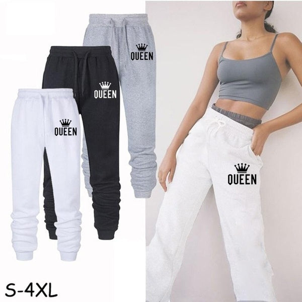 Date reine femmes pantalons de survêtement course Yoga Sport pantalon taille haute Fitness extérieur vêtements de sport avec poche coton pantalon