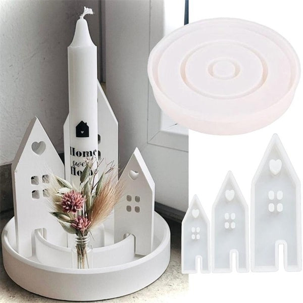 3 Sizes Light House and Holders Silicone Molds for Craft Making