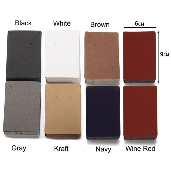 50PCS Earrings Necklaces Display Cards Jewelry Packaging Cardboard Hang Tag Card Ear Studs Paper Card
