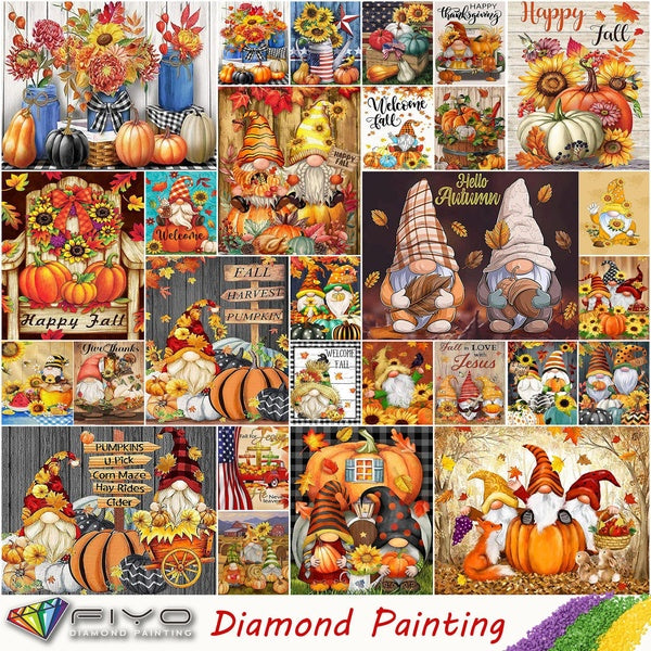 Gnome DIY 5D Diamond Painting Full Drill with Number Kits Home and Kitchen Fashion Cross Stitch Embroidery Paintings Canvas Pictures Wall Decoration