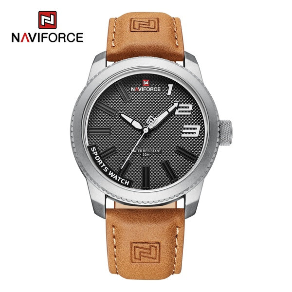 NAVIFORCE 9202L nouveau Style de mode hommes montres à Quartz montre étanche sport militaire en cuir montre-bracelet mâle