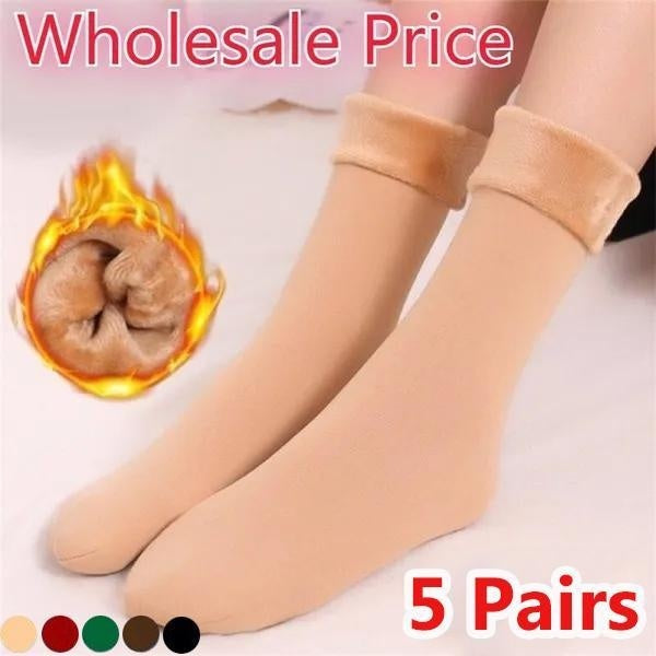 5 Pairs Thicken Socks Women-Men Winter Warm Thicken Socks Soft Snow Socks Boots Floor Sleeping Socks
