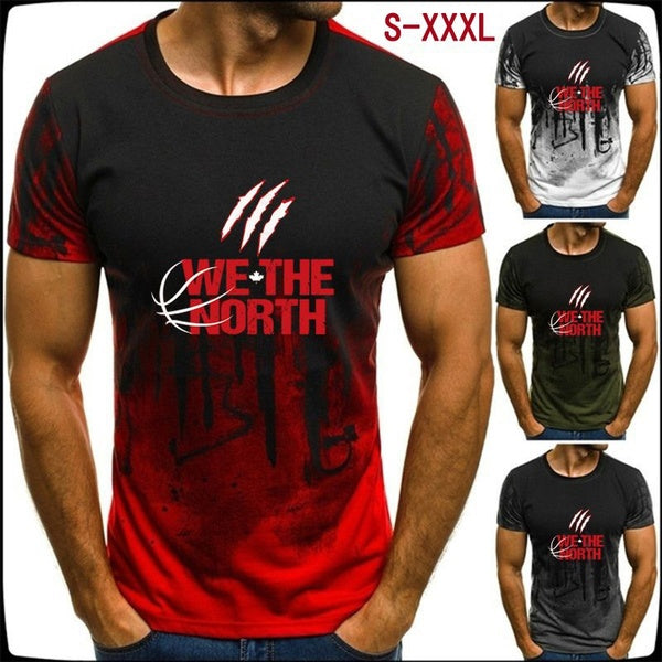 2022 new we the north printing fitness camouflage T-shirt casual fashion T-shirt round neck camouflage T-shirt